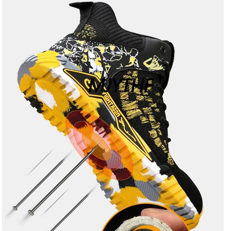 Новые рабочие ботинки MJYTHF защитная обувь со стальным носком Мужская