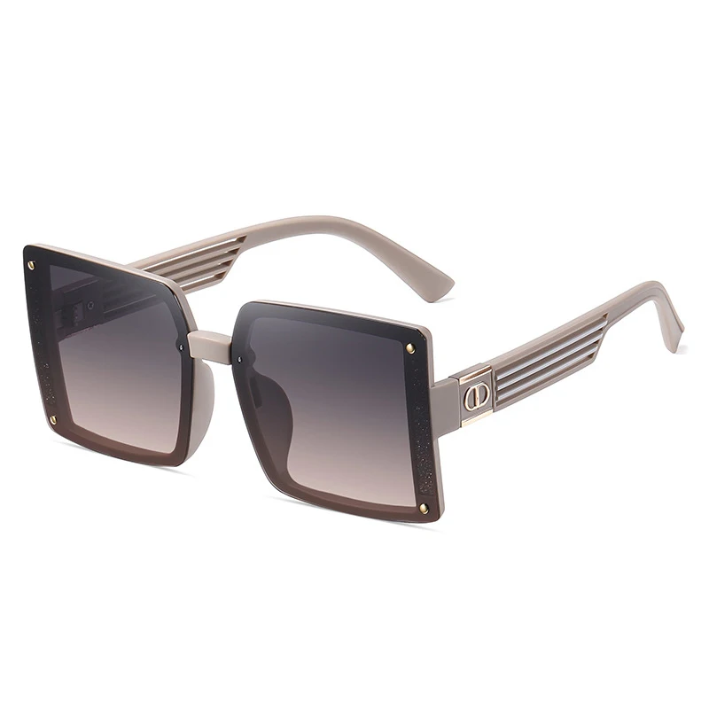 Модные большие брендовые квадратные женские поляризационные солнцезащитные