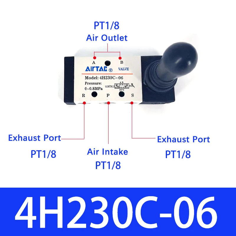 

AIRTAC ручной пневматический клапан 4H210 4HA230 4H310 4HA330