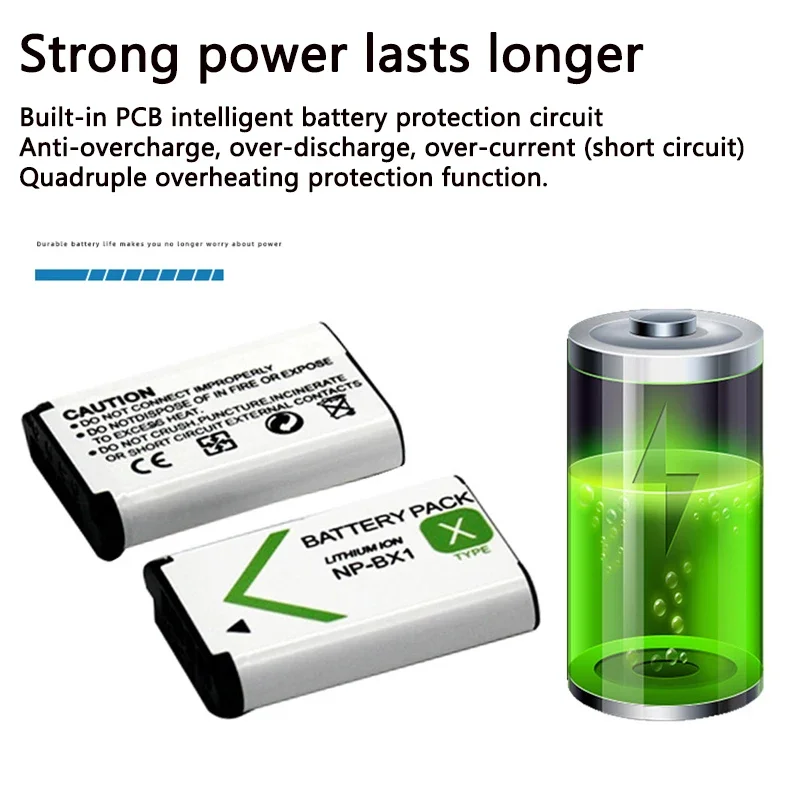 1600 мАч NP-BX1 аккумулятор для цифровой камеры 3 6 В Sony DSC-RX100 DSC-WX500 IV HX300 WX300 HDR-AS15 X3000R MV1