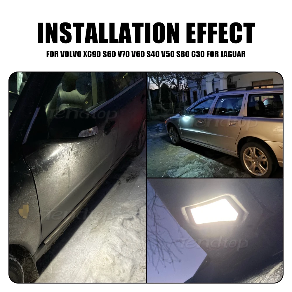 Светодиодсветильник подсветка для зеркала 6000K Jaguar XJ XF XK/XKR XE Volvo V40 V50 C30 C70 S40 S60 S80 V70
