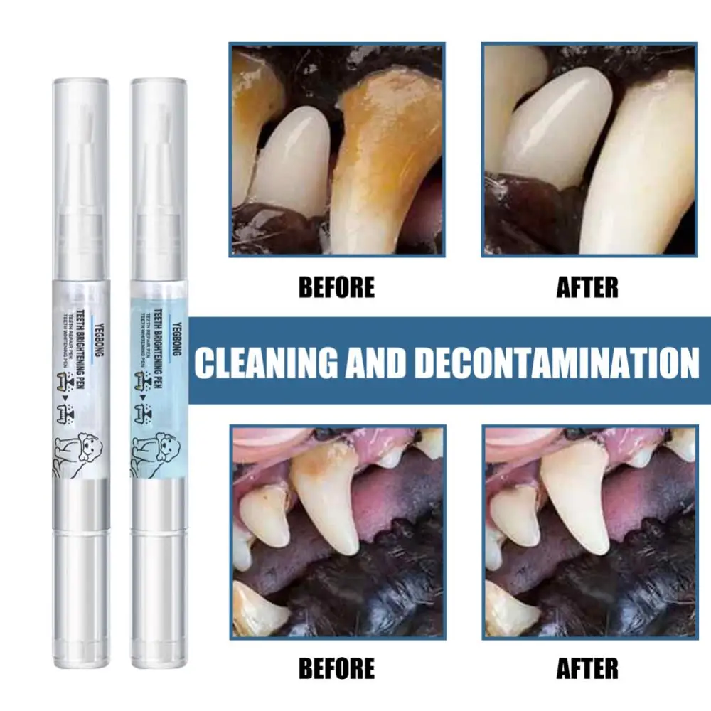 

5ml Pets Dog Teeth Cleaning Whitening Pen Teeth Cleaning Pen Suitable For All Pets Dogs Cats Natural Plants Tartar Remover Tools