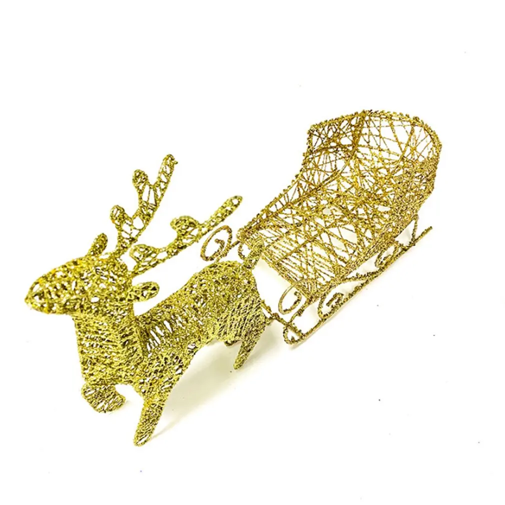 

Christmas deer cart wrought iron sleigh cart