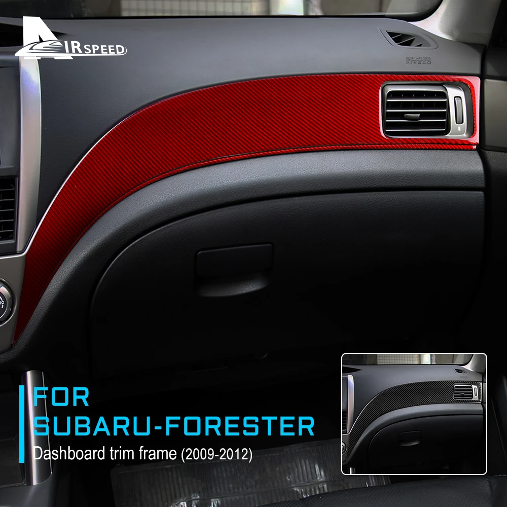 AIRSPEED Отделка приборной панели для Subaru Forester 2009-2012 аксессуары из настоящего углеродного волокна украшение передней двери автомобиля LHD наклейка AIRSPEED Отделка приборной панели для Subaru Forester 2009-2012 аксессуары из настоящего углеродного волокна украшение передней двери автомобиля LHD наклейка