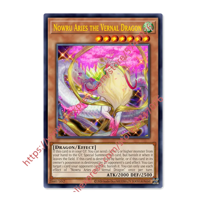 

Yu Gi Oh Nowru Aries the Vernal Dragon SR Japanese English DIY Toys Hobbies Hobby Collectibles Game Collection Anime Cards