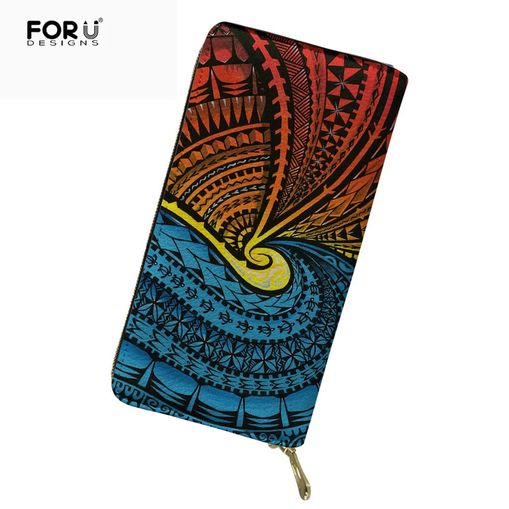 

Женский ретро-кошелек с этническим рисунком, несколько отделений для карт