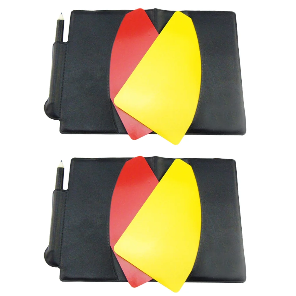 

Refereesoccerkit Yellowred Set Football Wallet Penalty Multi Function Professional Refportable Flags Writeaccessory Match Delay