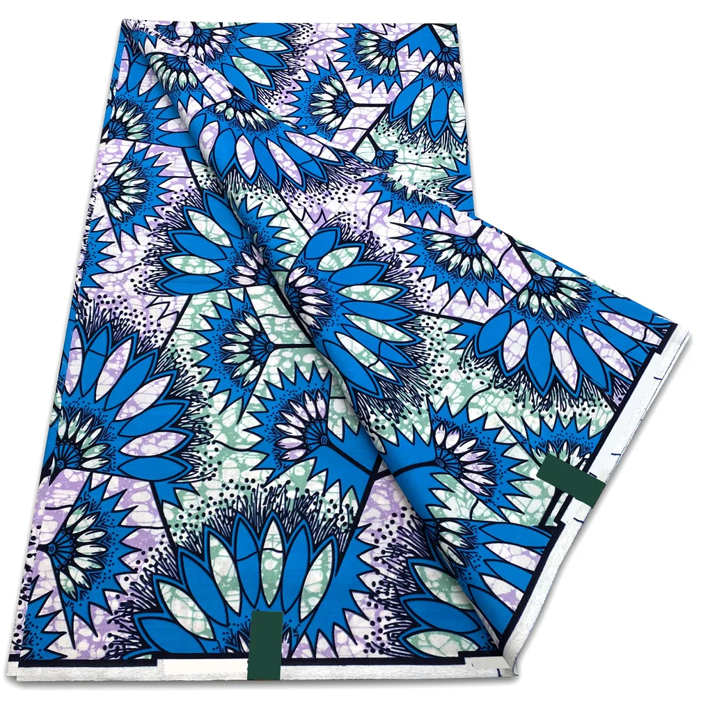 6 ярдов супер батик восковая ткань гарантированная африканская 100% хлопок Нигерия