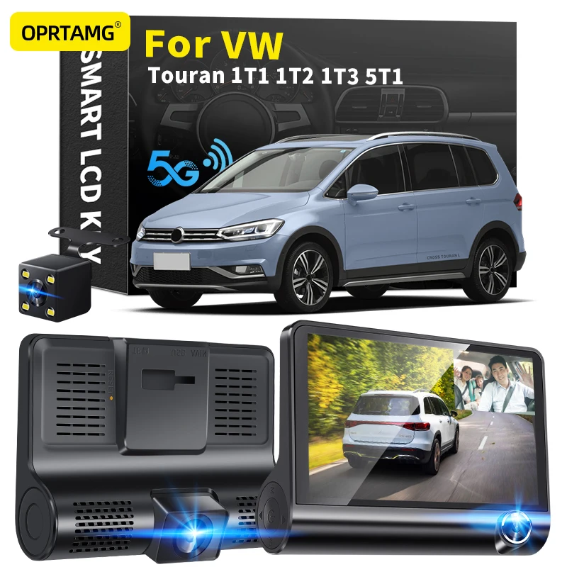 

Видеорегистратор OPRTAMG 540C 6, Автомобильный видеорегистратор с 3 камерами, объектив 4,0 дюйма 1080P, видеорегистратор для Volkswagen Touran 1T1 1T2 1T3 5T1 1996-2020 ...