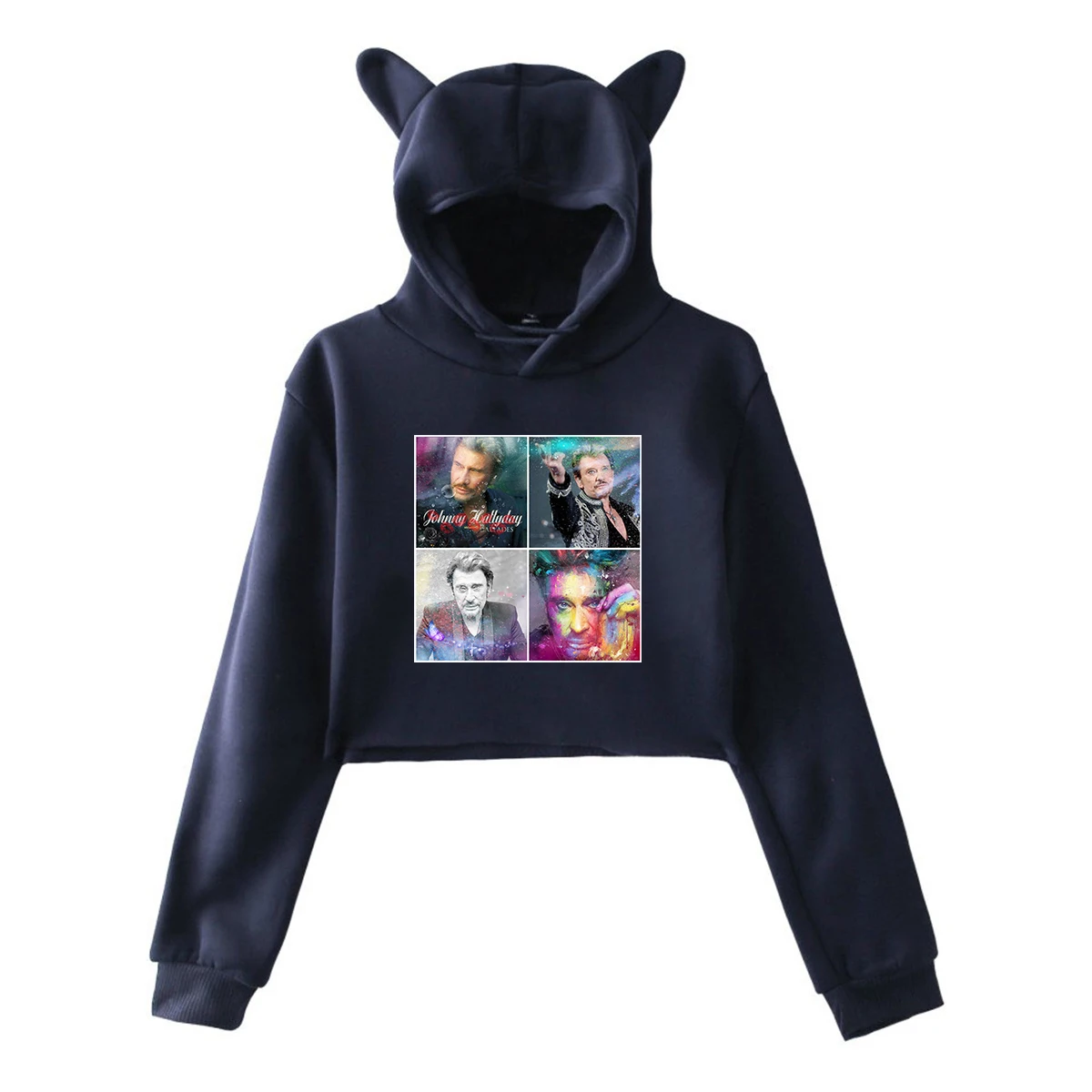 

Женская толстовка с длинным рукавом и высокой талией, с принтом