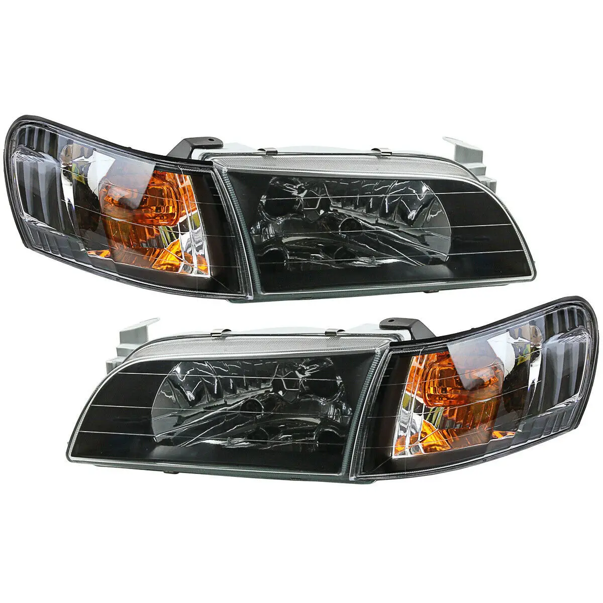 

1Set Front Crystal Black HeadLights Corner Lamp for Toyota Corolla AE100 AE101 E100 Sedan