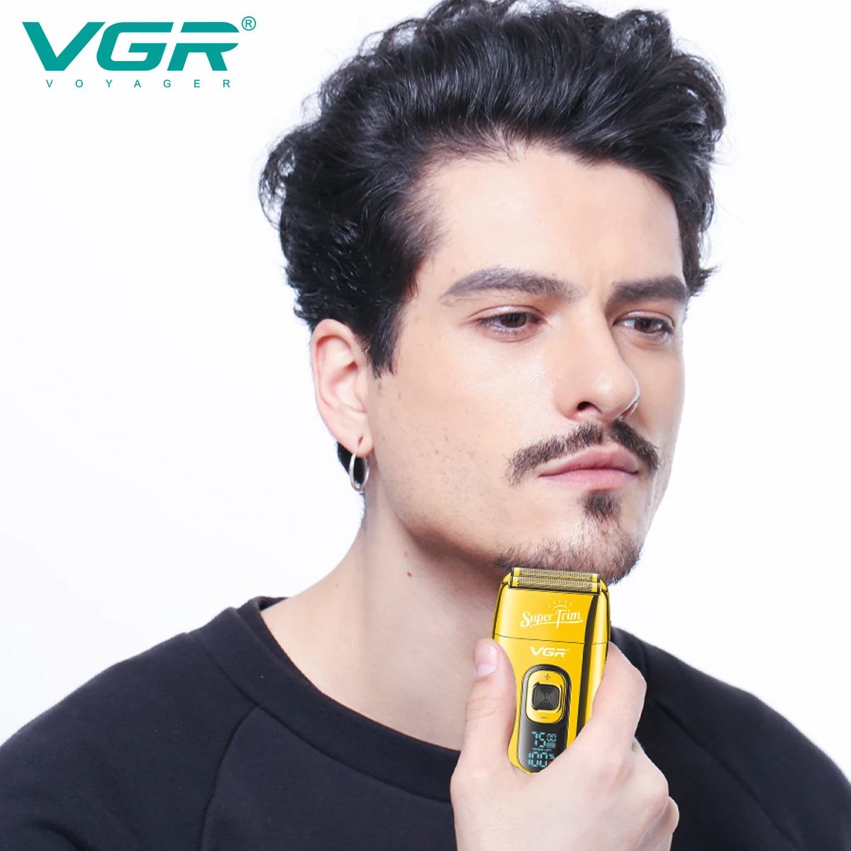 VGR V-332 Mini Metal Twin Blade Shaving Machine Professional Rechargeable Usb Foil Electric Shaver Razor for Men images - 6