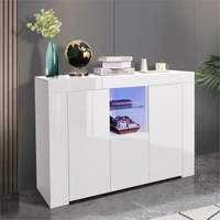 hallway living room tv stand unit display kitchen sideboard cupboard with led light high gloss dining room storage cabinet