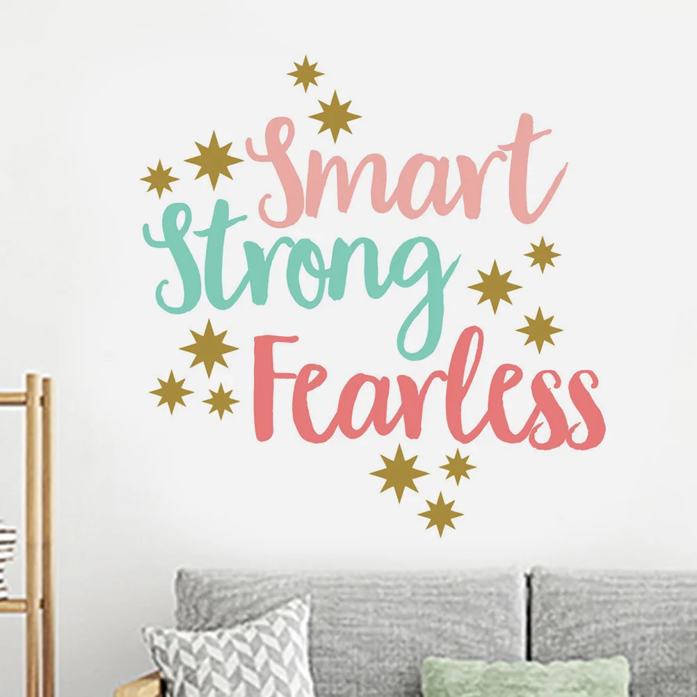

Красивые обои Smart Strong с надписью Бесстрашная спальня для гостиной