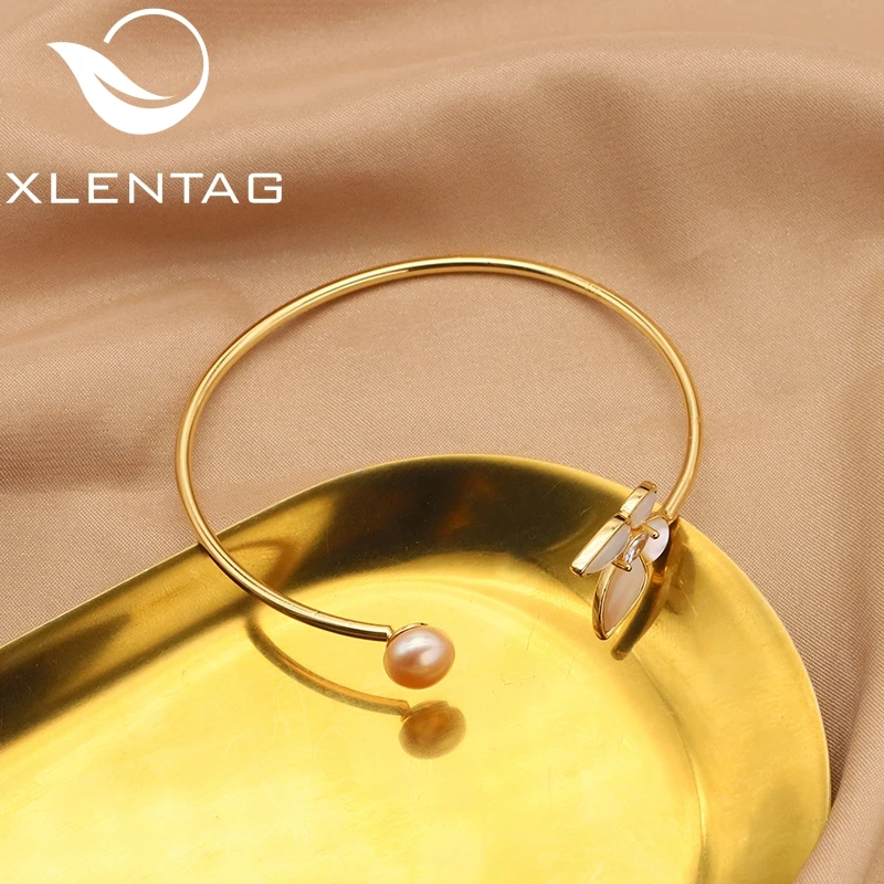 

Металлический женский браслет Xlentag с бабочками из циркона и розовым жемчугом, элегантный художественный Романтический Модный роскошный юв...