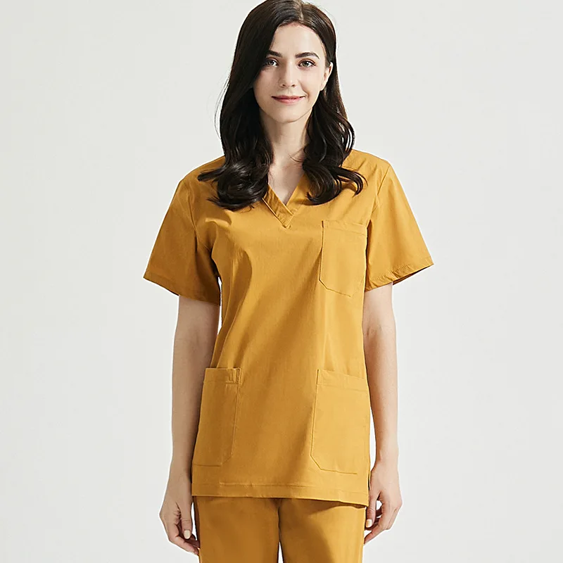 

Dentist Clinic Customized Nurse Worker Tops Pants Medical Suit Outfit Workwear Custom Print Logo Scrubs Beauty Salon Uniform Set