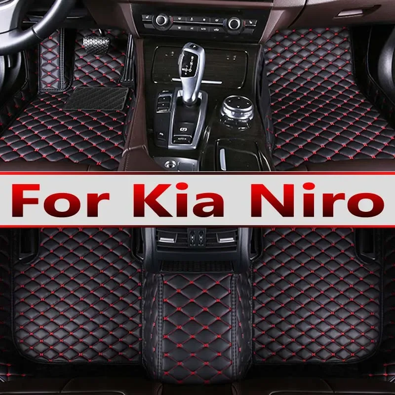 Car Carpet Floor Mats For Kia Niro SG2 2023 2024 2025 Waterproof Pad Leather Mat Mud Cover Floors Accessories Interior Parts