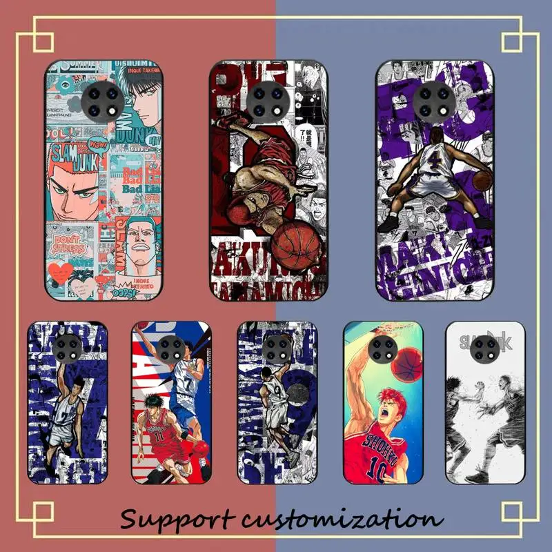 

Cute Japan Cartoon Slam Dunk Anime Phone Case for Redmi 8 9 9A for Samsung J5 J6 Note9 for Huawei NOVA3E Mate20lite cover