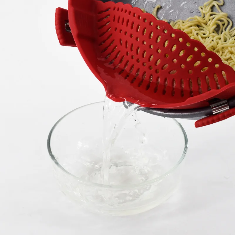 Домашняя кухонная силиконовая растягивающаяся сливная решетка с краями фильтр