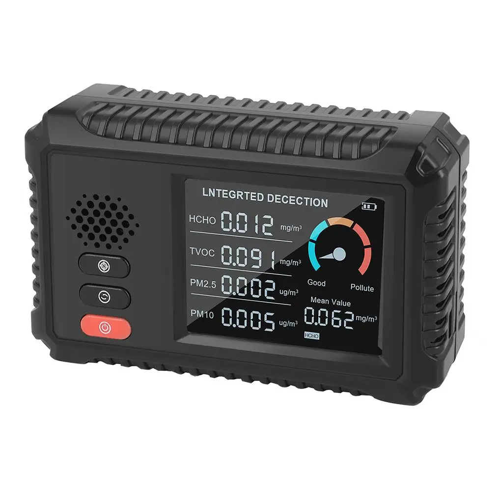 

HLW-100 4 in 1 Air Quality Monitor Digital Air Quality Detector ABS Air Quality Tester LCD Display LCD TVOC Meter