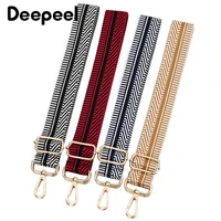 deepeel 3 8cm wide new jacquard striped bags strap womens one shoulder crossbody adjustable replacement straps bag accessories