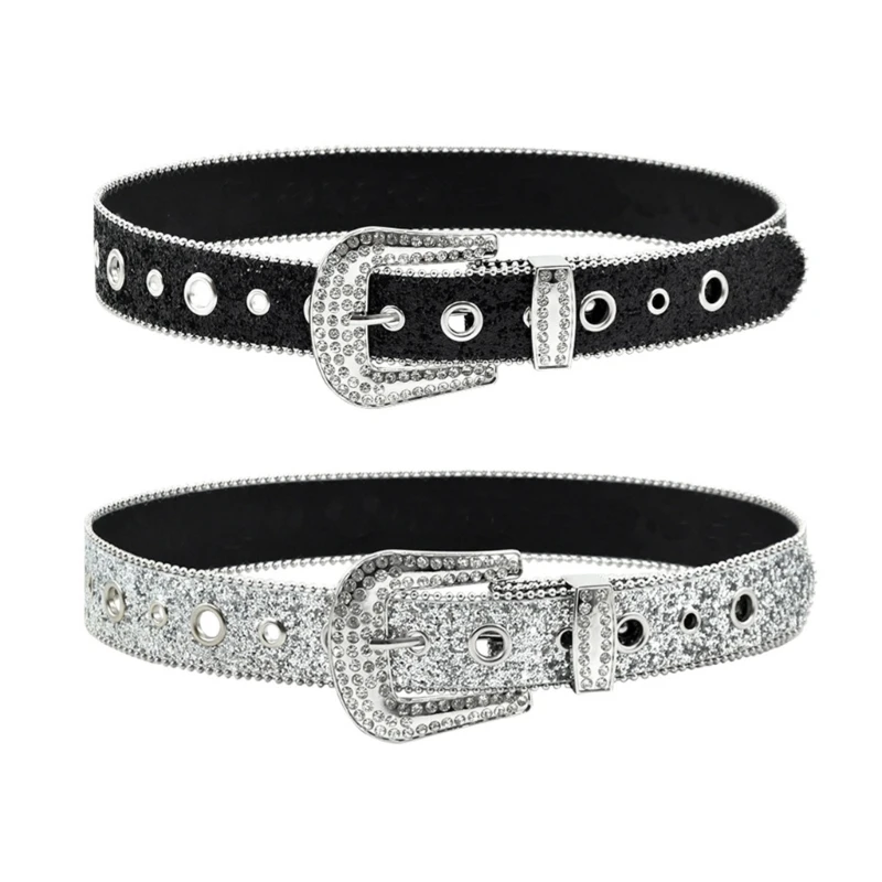 

Glitter Shiny Female Jeans Skirt Waist Chain Belt Fashion Full Belt Drop Shipping