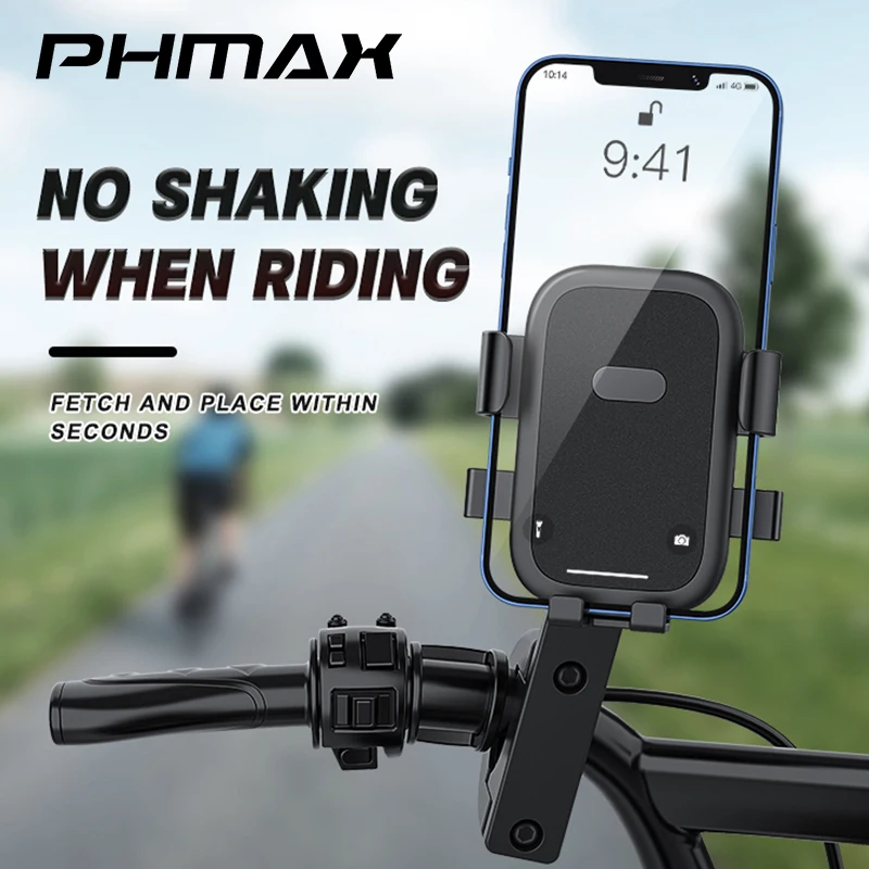 Phmax Черное Велосипедное Крепление Для Телефона Прочный Держатель Из Абс-пластика