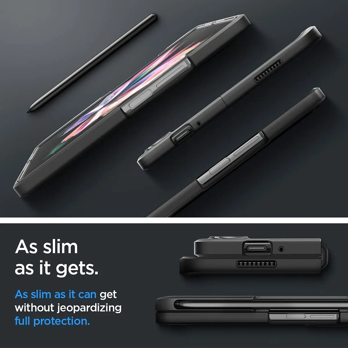 Cena Spigen Thin Fit P Do Samsung Galaxy Z Fold 3 Case-lekki, Wąski Profil Wbudowany Uchwyt Na Długopis