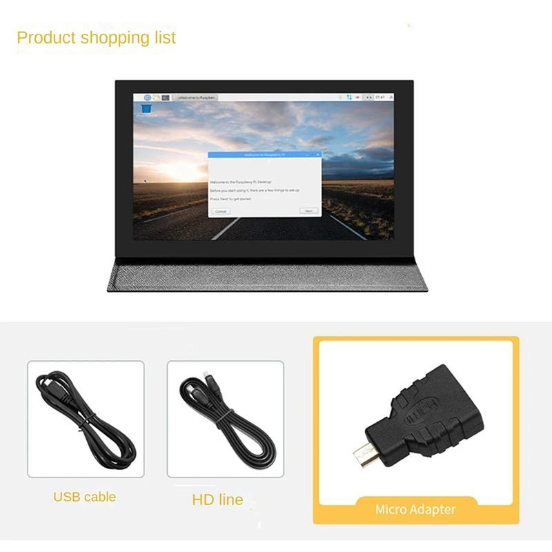 

Touch Display 7-Inch Touch Display +Leather Case Portable Drive Free IPS Capacitor For Raspberry Pi
