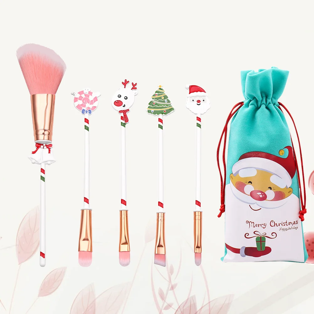 

Кисть для рождественского макияжа, основа для макияжа, сказочные кисти, искусственные тени для бровей, подарок для глаз, смешивание, милые м...