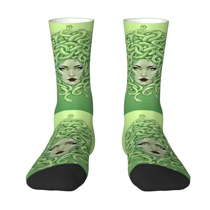 

Medusa Snake Head Dress Socks Men's Women's Warm Funny Novelty Crew Socks
