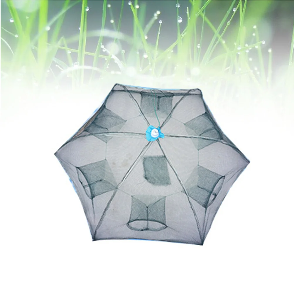 

Lobster Cage Portable Fishing Landing Net Auto Folding Bait Cast Fishnet Mesh Trap