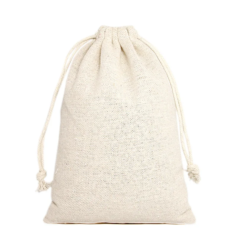 50pcs Drawstring Bag Reusable Linen Gift Bags Drawstring Bag ECO Produce Bags Cotton Bag for Wedding Christmas Dustproof Pouch images - 6