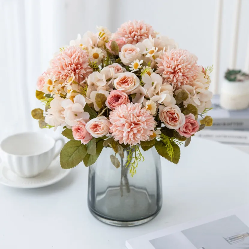 Искусственные цветы ромашки комплект из 7 вилок для украшения дома Свадебный