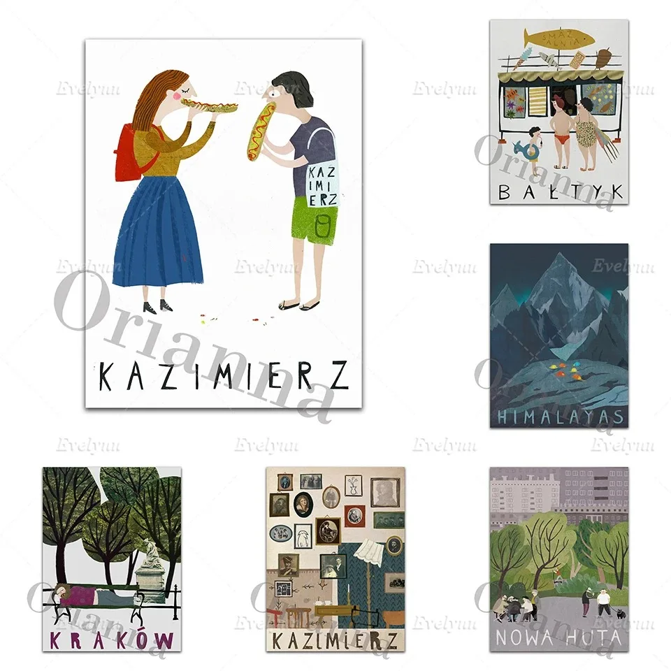 Постер для путешествий в Польшу Украшение стен Татра-горы Zakopane Polska PolandPrintPosterTravel