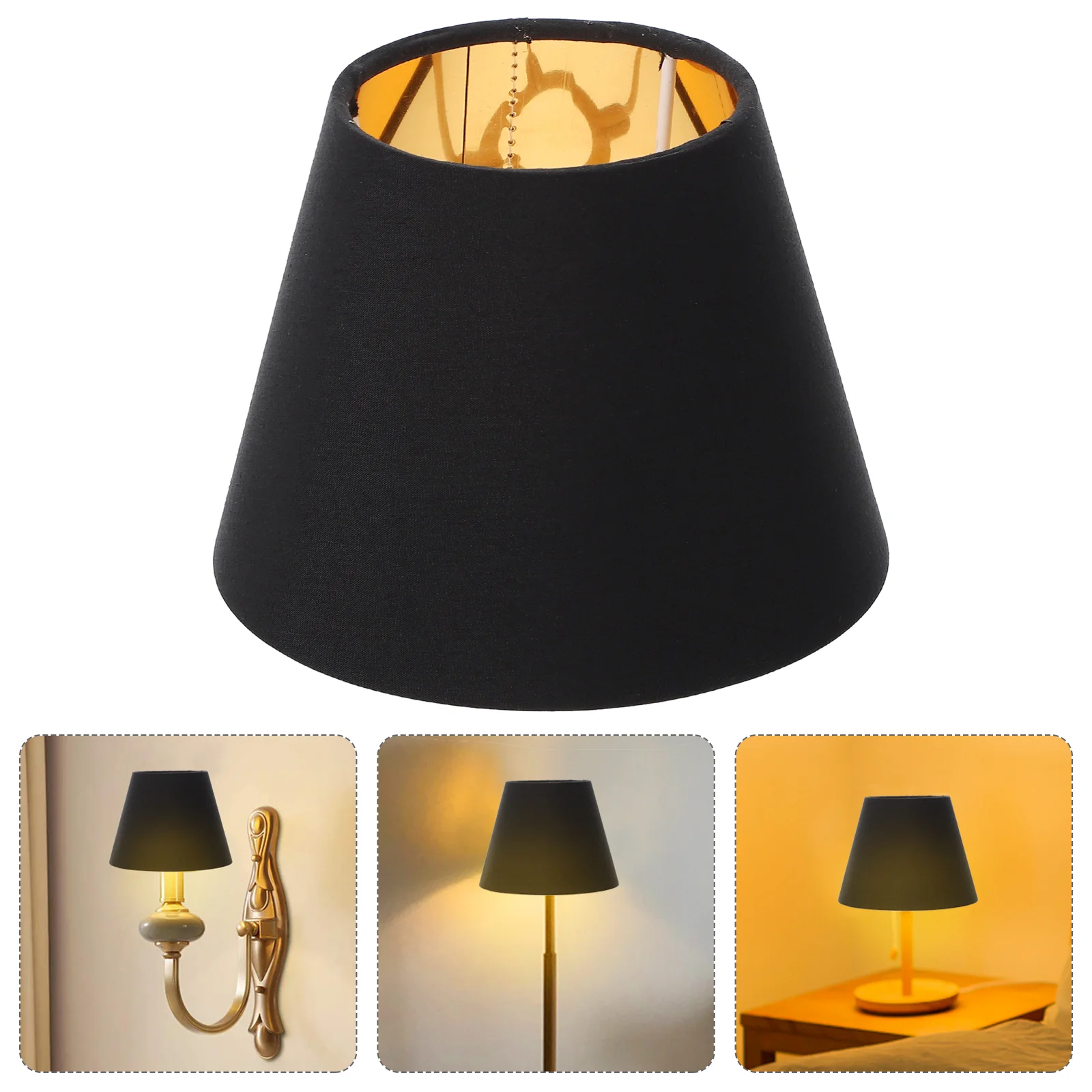 

Black Chandelier Cloth Light Shade Lamp Shades Floor Lamps Rustic Clip Lampshade Ceiling Cylinder E14 Fabric