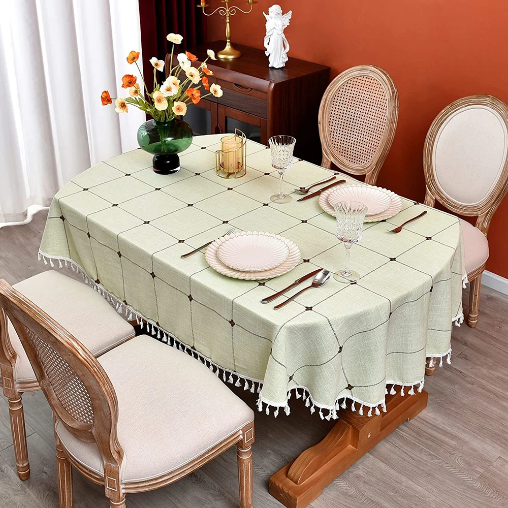 

Овальная Скатерть жаккардовая домашняя японская маленькая свежая прямоугольная скатерть для обеда