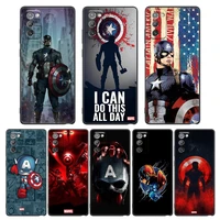 marvel phone case for samsung a10 a20 a30 a40 a50 a60 a70 a90 note 8 9 10 20 ultra 5g soft tpu case cute marvel captain america
