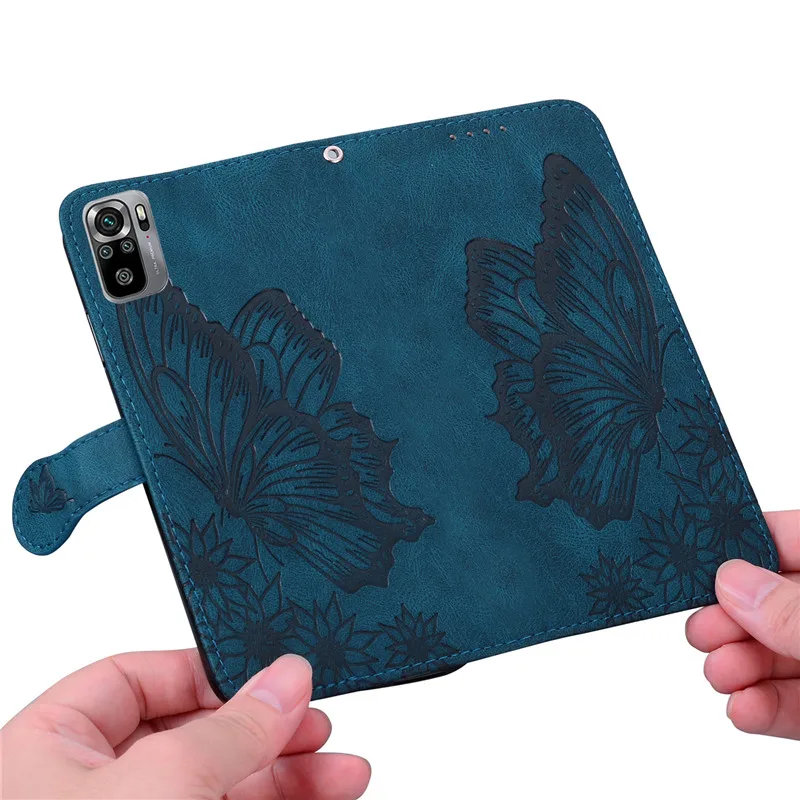 Butterfly Leather Case For Xiaomi Poco M5S Coque For Xiomi Mi Poco M5 M4 Pro X4 NFC PocoM4 5G Fundas Wallet Bags Flip Cover