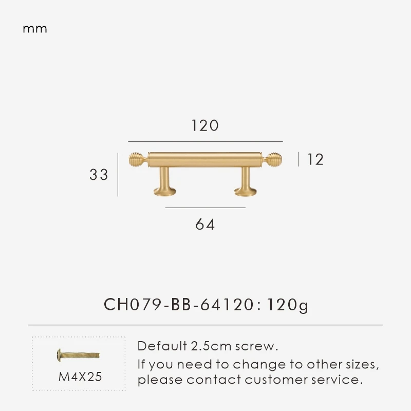 

Ручки для шкафов Nurlin латунные круглые