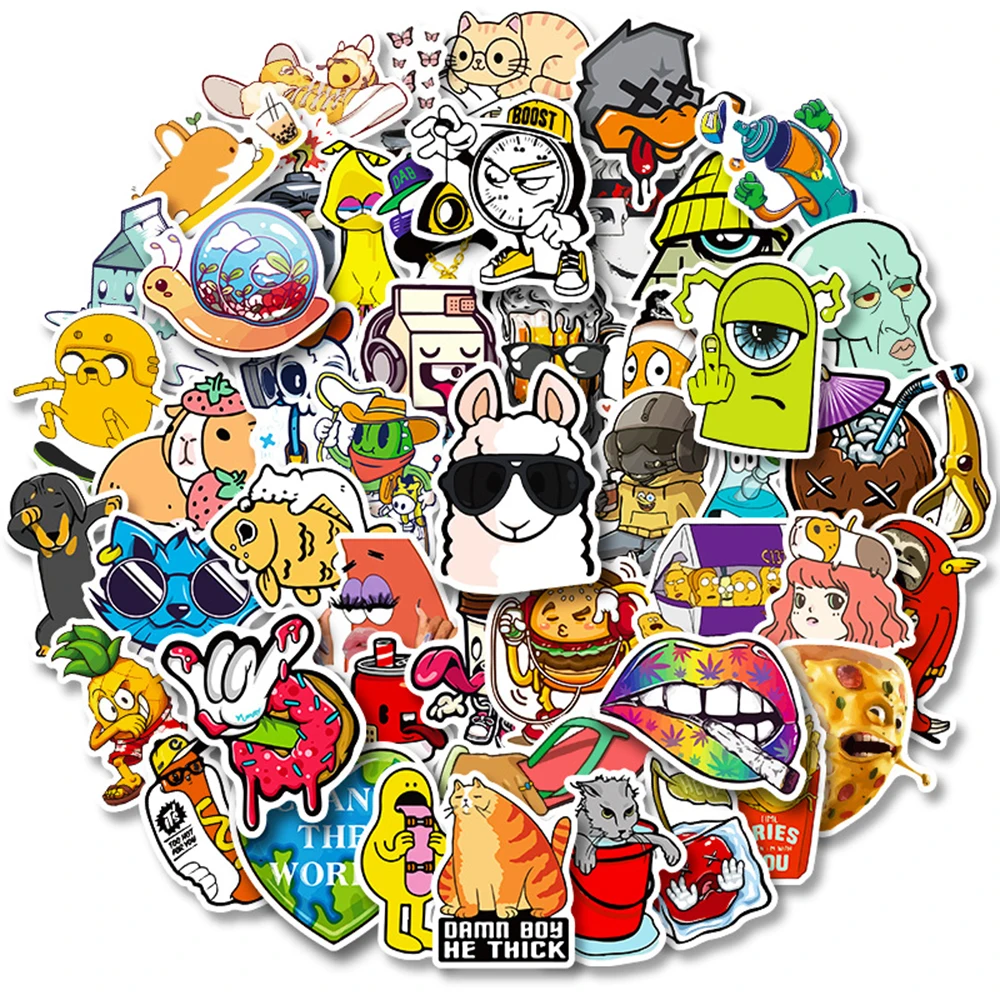 

10/30/50PCS Mix Cute Cartoon Funny Animals VSCO Stickers For Laptop Motorcycle Phone Guitar Waterpoor Sticker Label Decal Toys