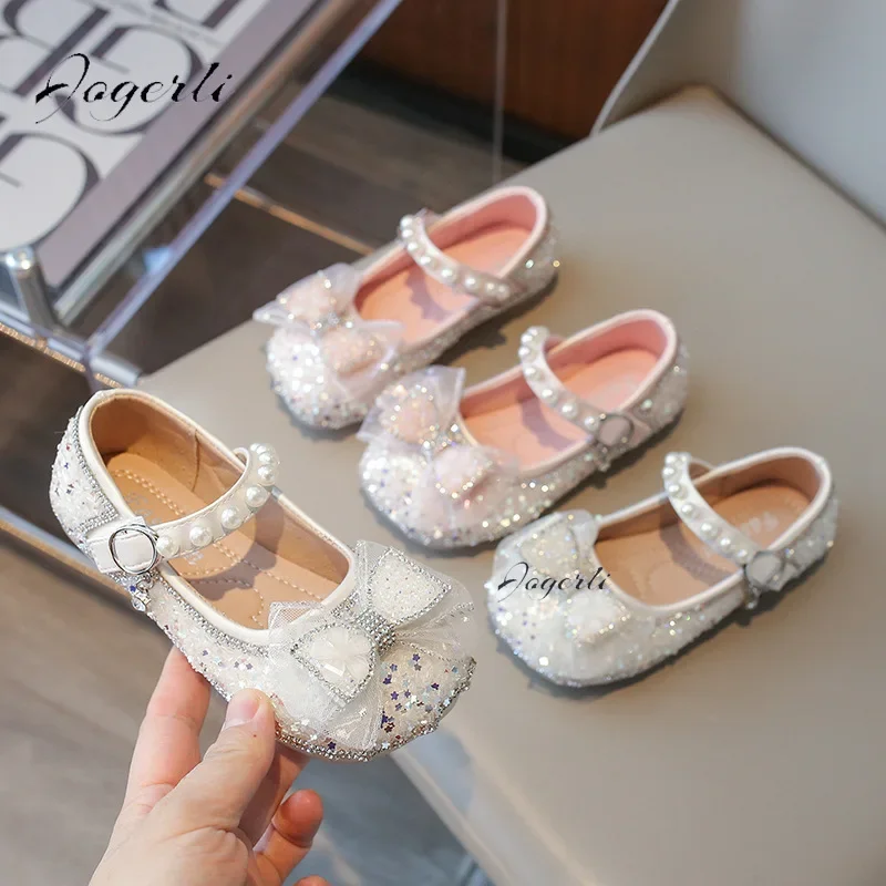 Туфли Принцессы На Плоской Подошве Для Девочек Танцевальные Лоферы Из