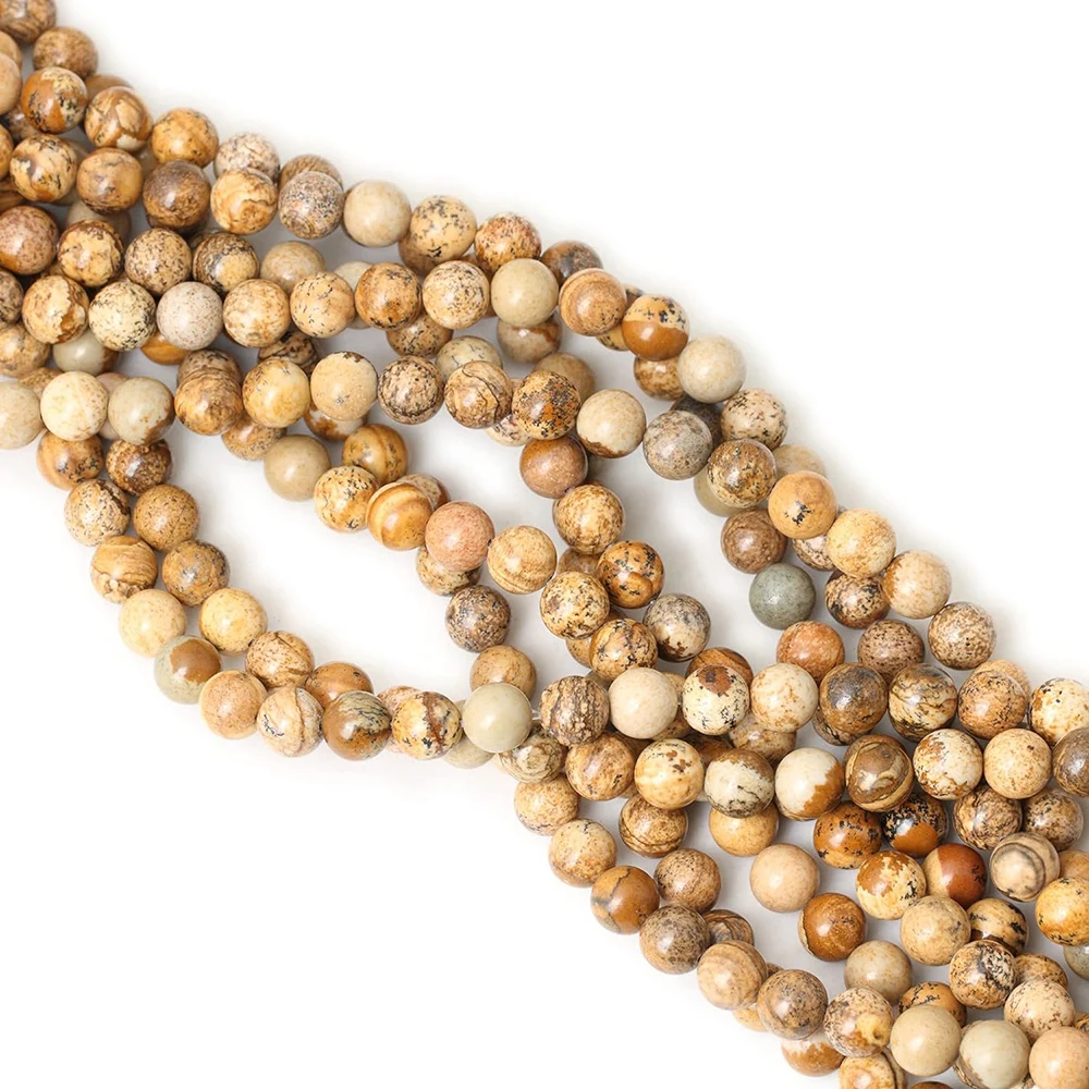 Бусины из натуральной яшмы круглые бусины 15 дюймов ниток хрусталя для