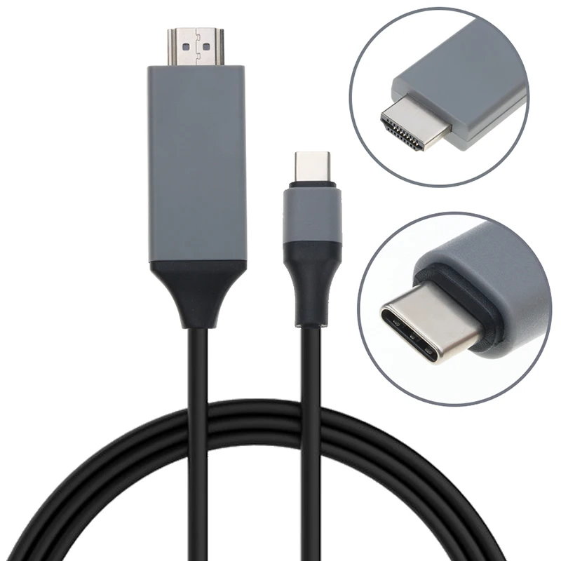 USB 3.1 Type C to HDMI-compatible Adapter Cable 2M Type C To HD 30Hz 4k USB C Cable Extend Adapter for Macbook Samsung S8 images - 6