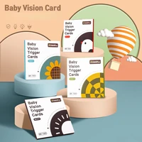 baby visual stimulation card montessori early education newborn infant enlightenment black and white card color cognitive card