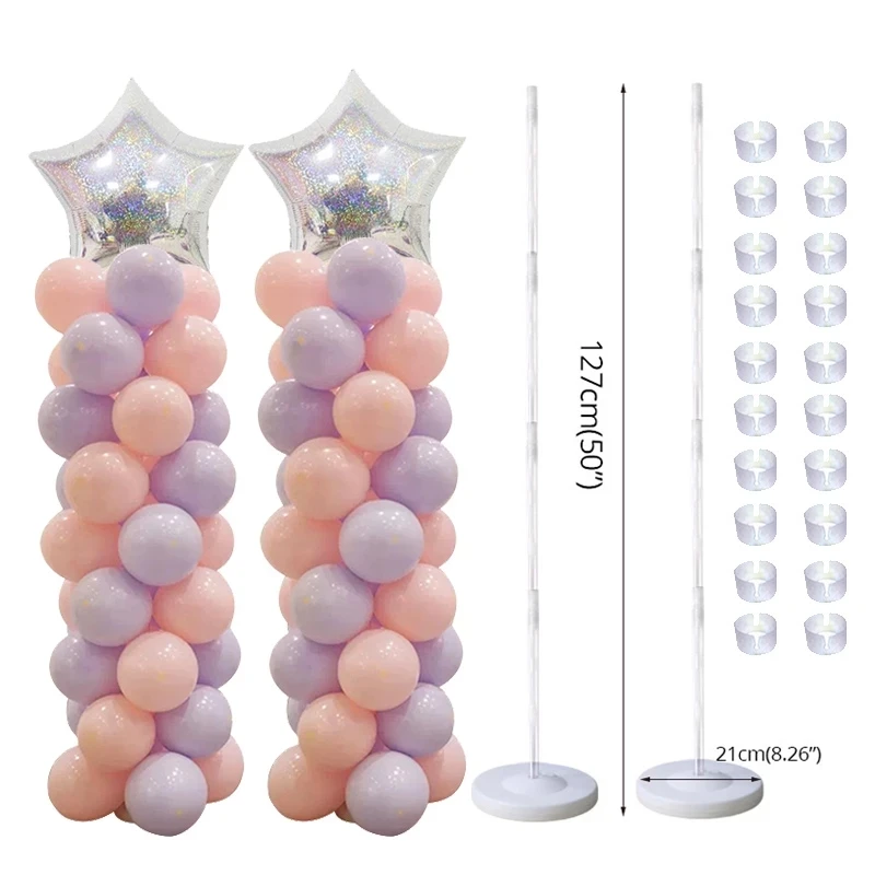 

Kids Adult Happy Birthday Balloon Column Stand with Base and Pole for Wedding Party Decoration Latex Ballons Holder Arch Supply