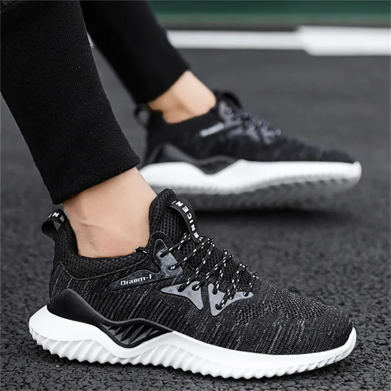Sneakers for Men Breathable Comfortable Men's Running Shoes Lace-up Soft Walking Footwear Casual Sports Shoes Wear-resisitant