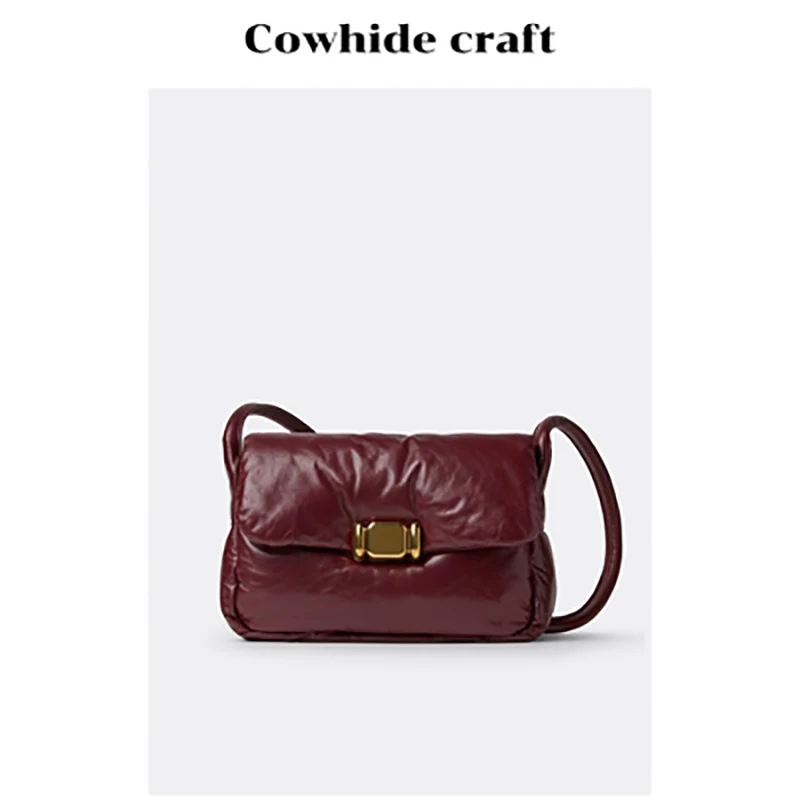 

Nuleez Brand Bag Women Luxury Genuine Cowhide Bread Bag Cross Body Fat School Handbag Ladies Daily Wearing Big Capacity Fashion