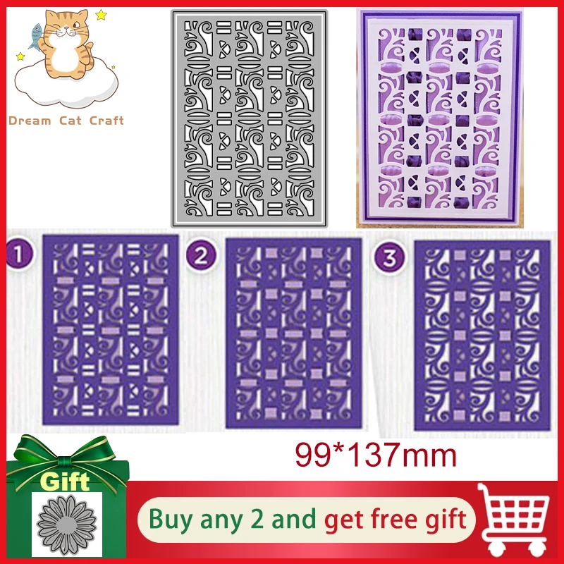 

Baroque Swirls Ribbon Threading Create-a-Card Dies Metal Cutting Dies Cut Die Mold Scrapbooking Paper Crafts Punch Stencils 2022