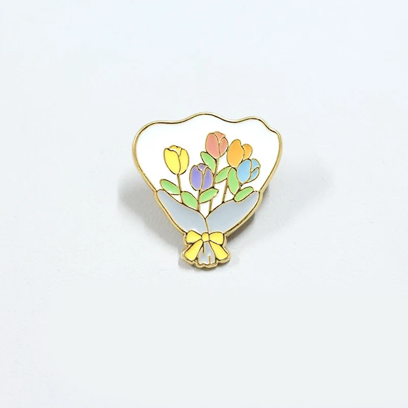Милые декоративные броши в виде цветов из мультфильма металлические красивые
